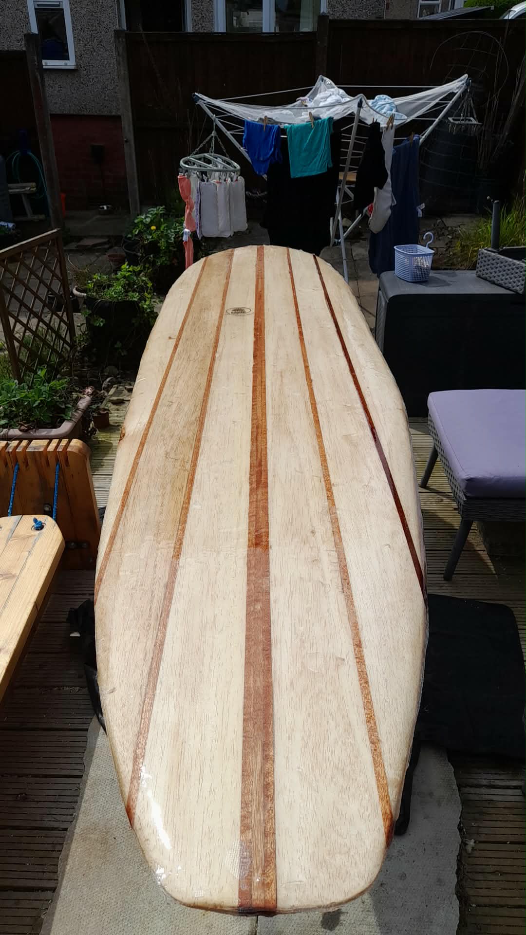 The Solid Series | 7'10" Mini Mal | Solid Wood Surfboard