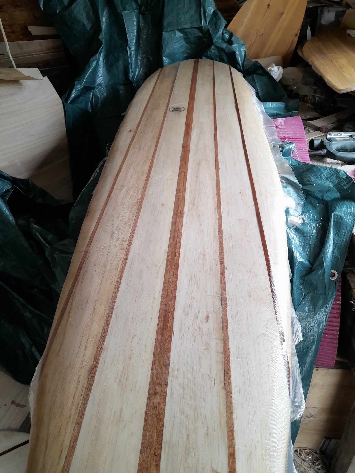 The Solid Series | 7'10" Mini Mal | Solid Wood Surfboard