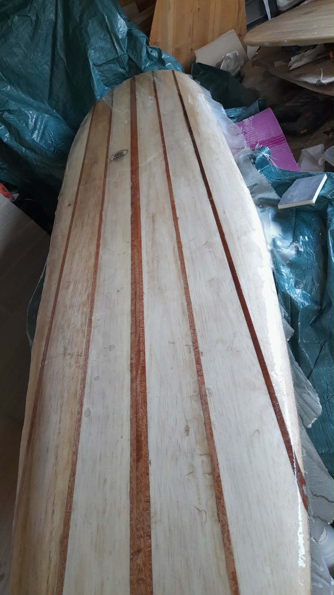 The Solid Series | 7'10" Mini Mal | Solid Wood Surfboard