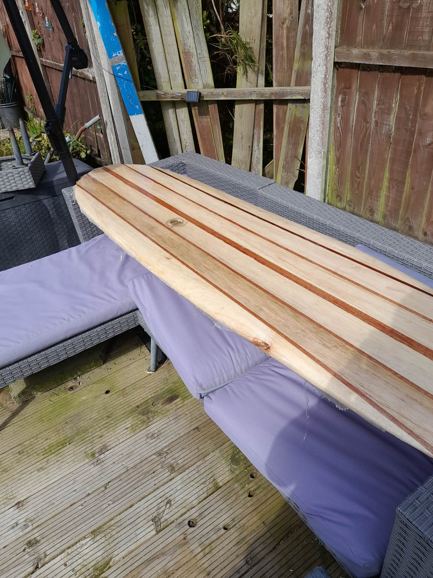 The Solid Series | 7'10" Mini Mal | Solid Wood Surfboard