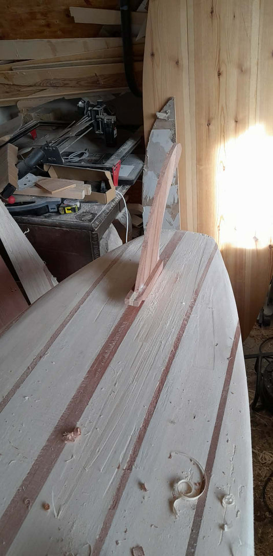 The Solid Series | 7'10" Mini Mal | Solid Wood Surfboard